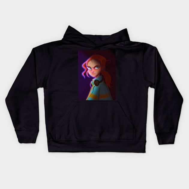 Running Up That Hill Kids Hoodie by Niniel_Illustrator